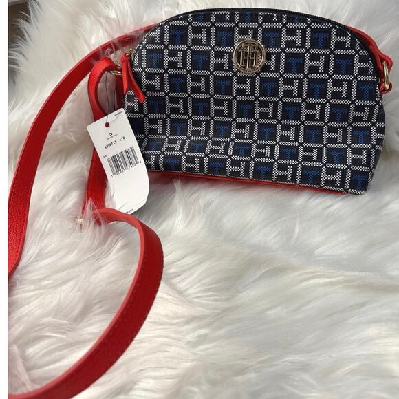 Tommy Hilfiger NWT Navy Logo Small Some Crossbody Bag - Picture 1 of 9